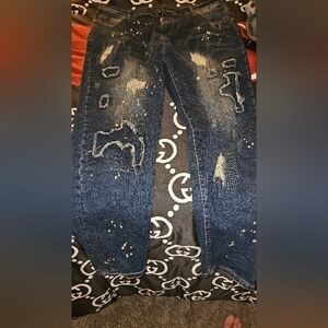 Dolce & Gabbana Dark Blue Distressed Jeans